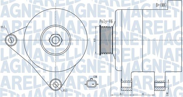 MAGNETI MARELLI Генератор 063732003010